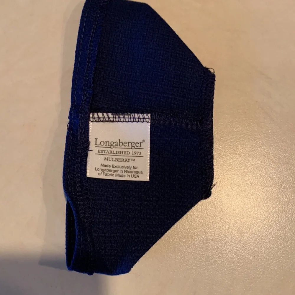 Longaberger Fabric Liner For The Mulberry Basket. Color is Indigo. New